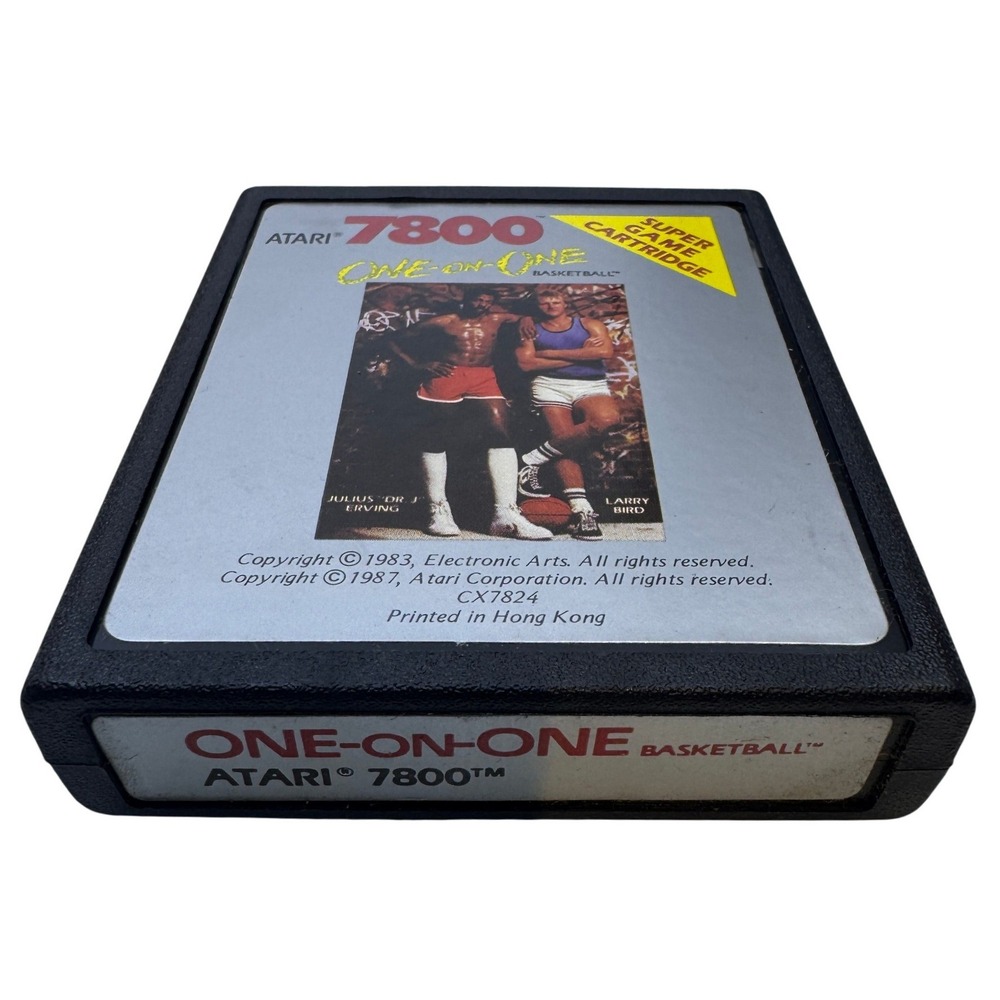 One-on-One Basketball Atari 7800 Super Game Cartridge CX7824 1987 Larry Bird - Picture 7 of 8